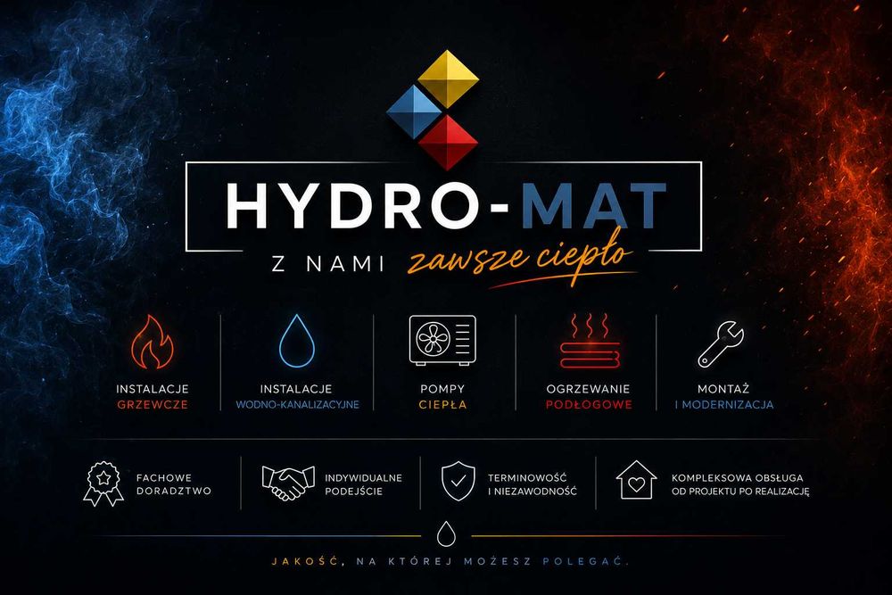 Montaż kotłów gazowych | Pompy ciepła | Klimatyzacja | Hydro-Mat Warszawa i Okolice