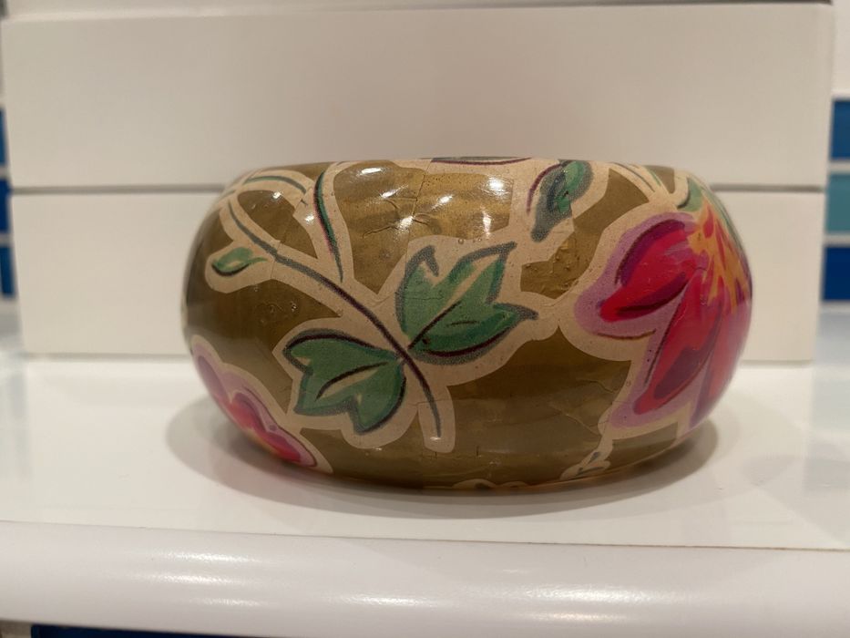 Bransoletka drewniana decoupage - stan idealny