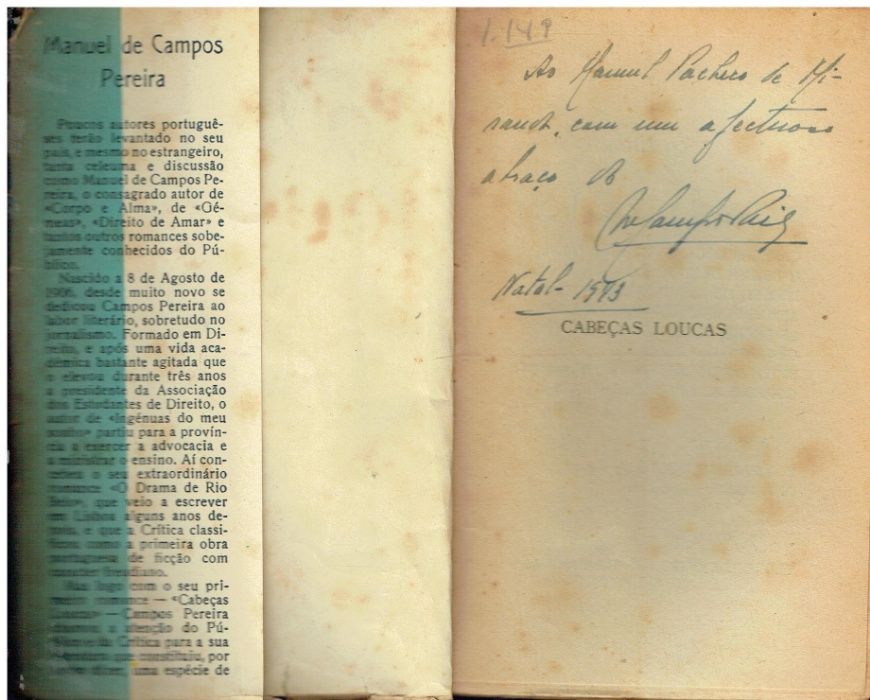 1680 Cabeças Loucas de Manuel de Campos Pereira / Autografado