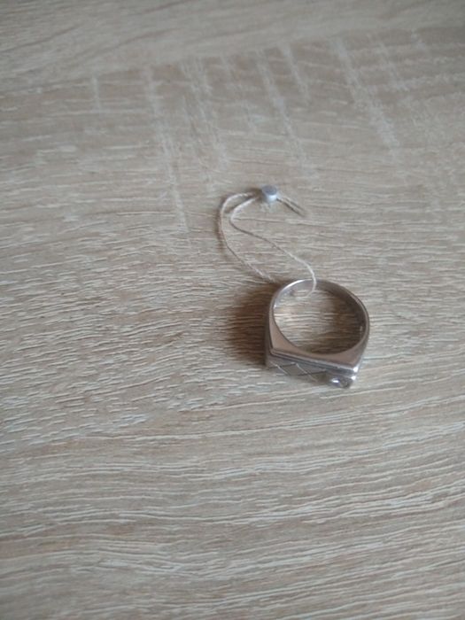 Nowy męski srebrny pierścionek
