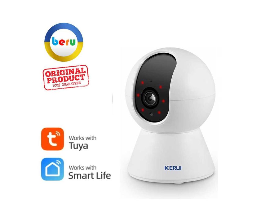 KERUI 5MP Tuya Домашня IP Wi-Fi PTZ камера Спостереження зі Стеженням