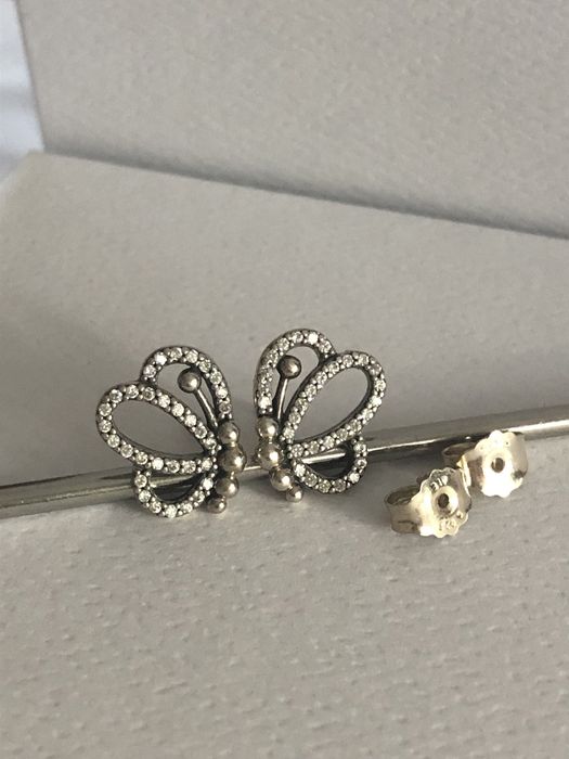 Kolczyki pandora Lśniące motyle