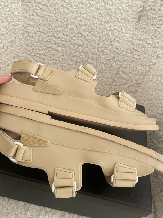 Sandaly gumowe chanel bezowe 39 40 Dad sandals