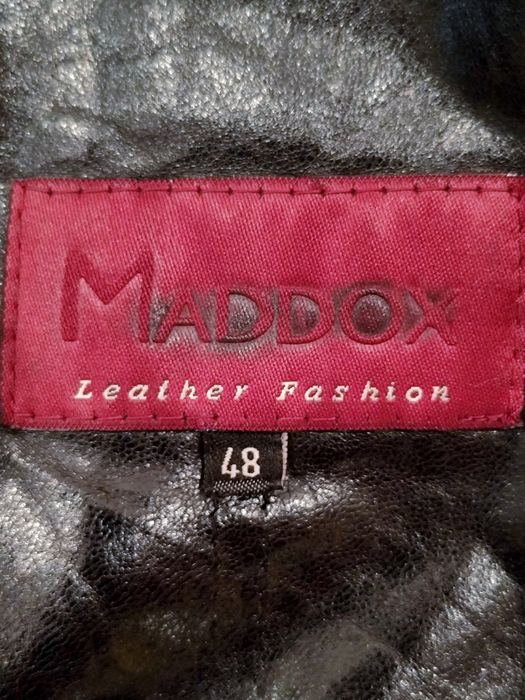 Куртка кожаная на меху ягненка Maddox, натуральная, р.48-50