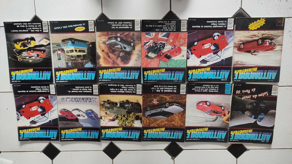36 Revistas Automobille Miniatura - Miniaturas Automóveis
