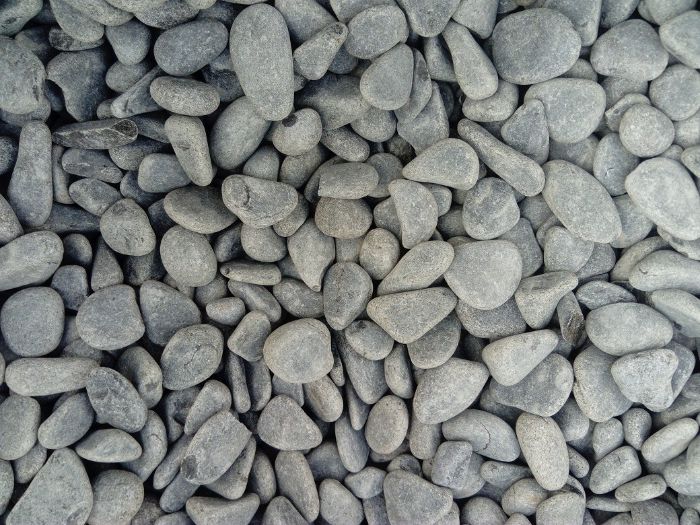 Pedra Decorativa Seixo Basalto Preto/Cinza escuro; 277€/T