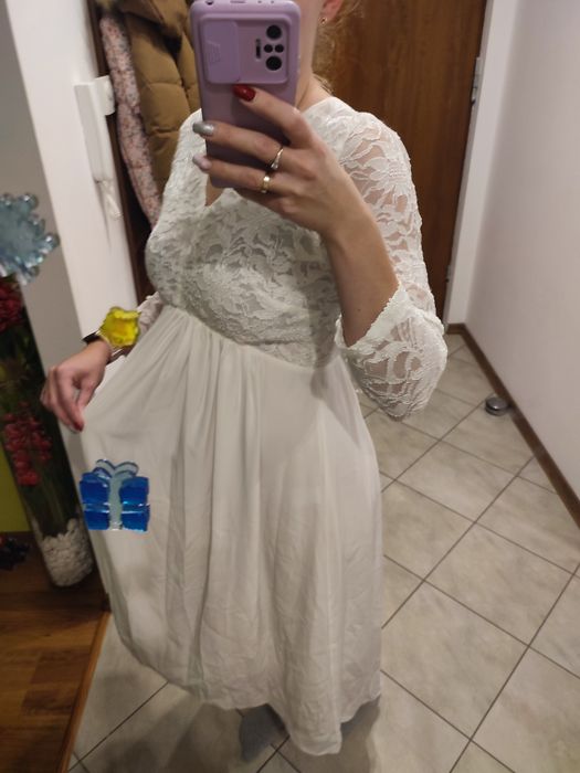 Sukienka ślubna ciążowa Happymum S