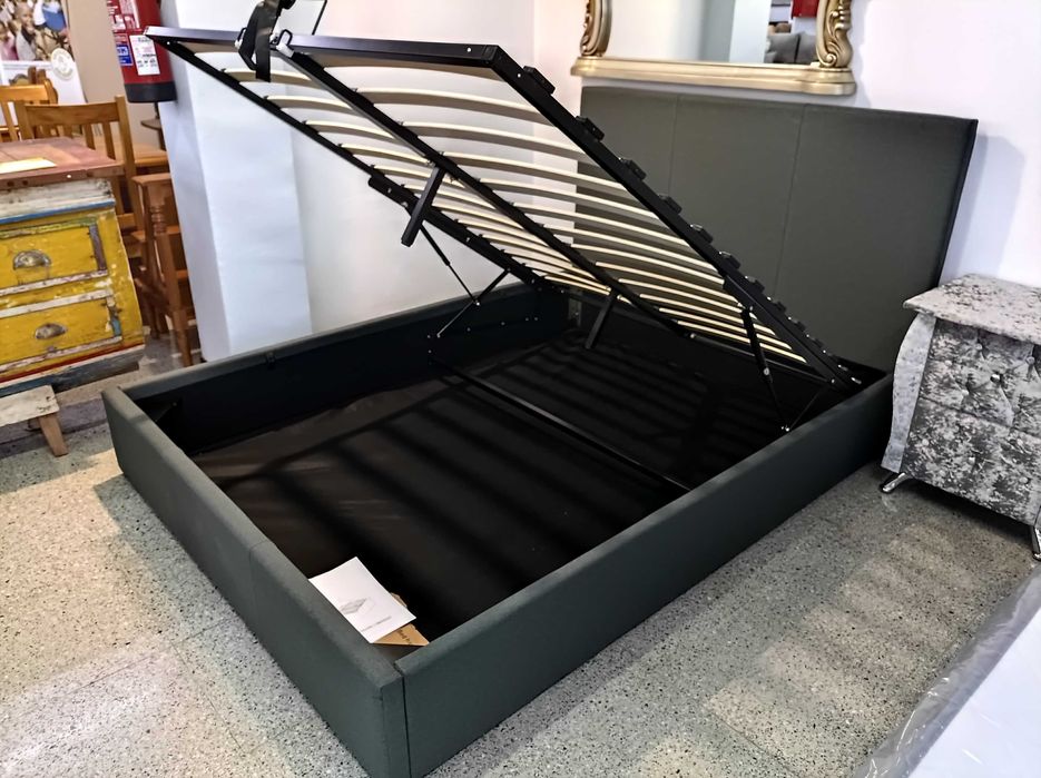 ENTREGA INCLUIDA! Nova cama 135x200cm + estrado + cabeceira