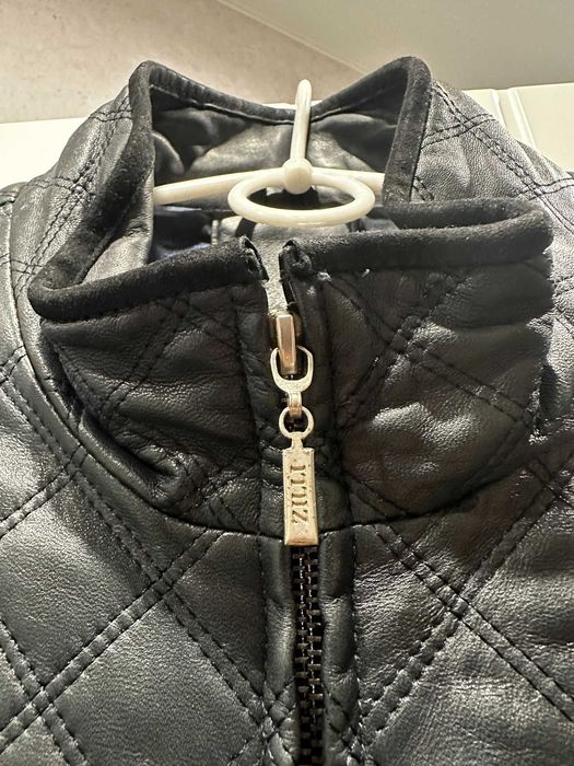 Демісезонна чоловіча куртка з натуральної шкіри, розмір XXL