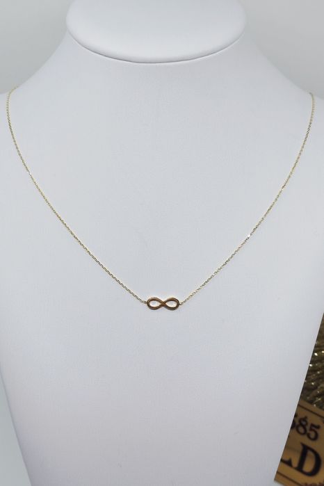 Złoty łańcuszek Celebrytka znak nieskończoności próba 585 14k