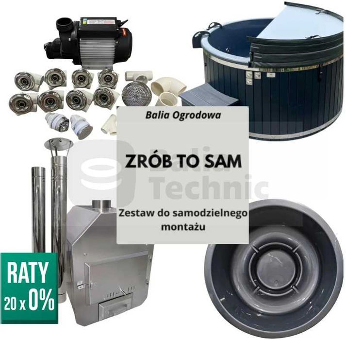 Zestaw do samodzielnego montażu - Balia AKRYLOWA okrągła DIY