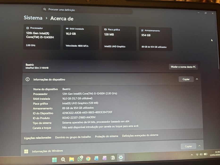Portátil Lenovo IdeaPad Slim 3