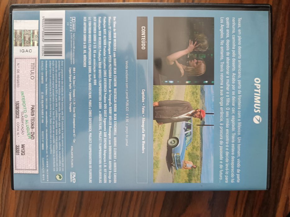 DVD Paris Texas    .