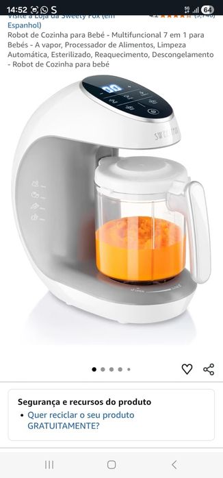 Robot de cozinha para bebés