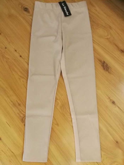 Spodnie legginsy La blanche elastyczne eco skóra i tanina