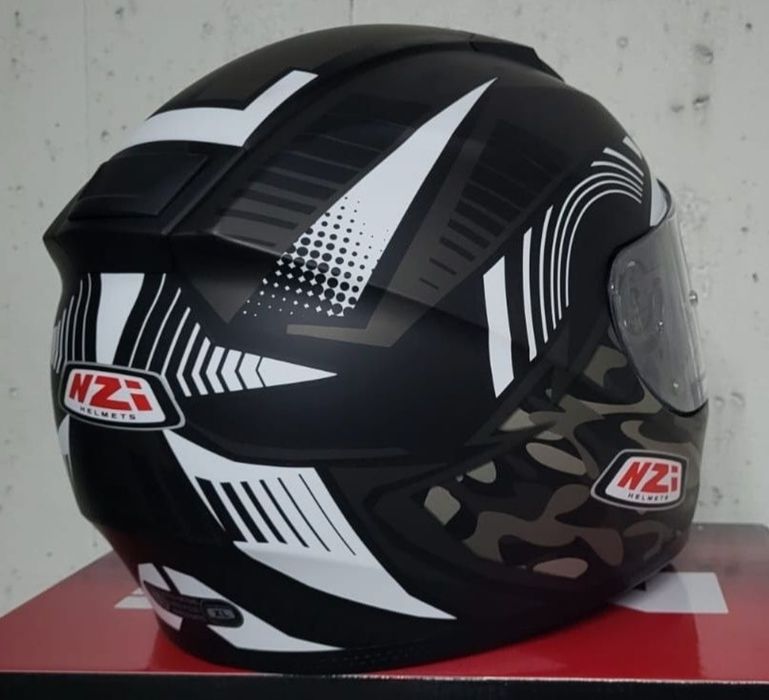 Capacete Integral NZI EURUS 2 Desert Black / White Matte ( L )( NOVO )