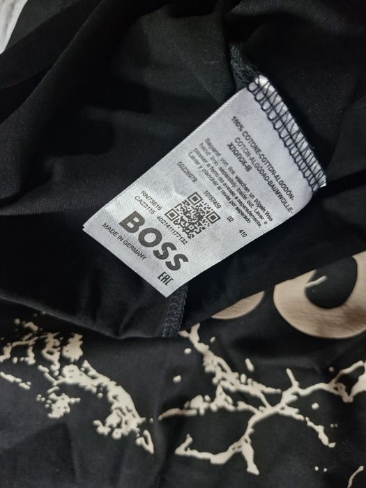 Koszulka męska tshirt bawełniany czarny grubszy materiał solidna s bos