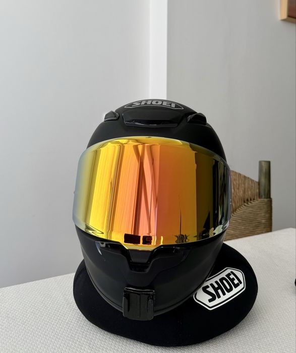 Shoei NXR2 Matte Black - Viseira Spectra Fire Orange - Praticamente NOVO