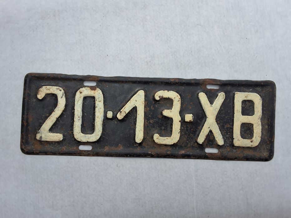 Stara tablica rejestracyjna PRL lata 60/70