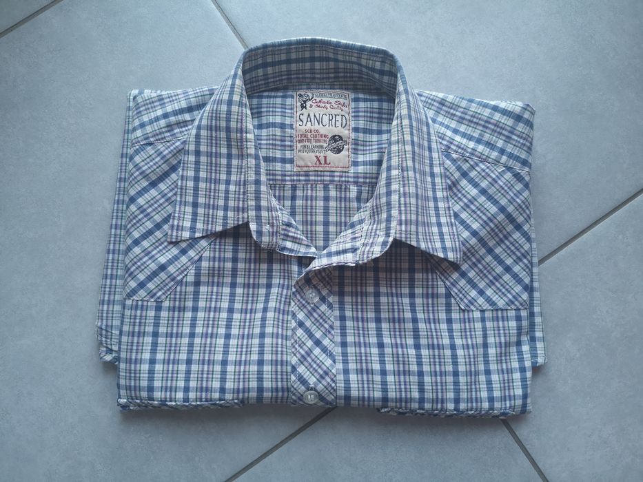 Koszula męska w kratkę XL