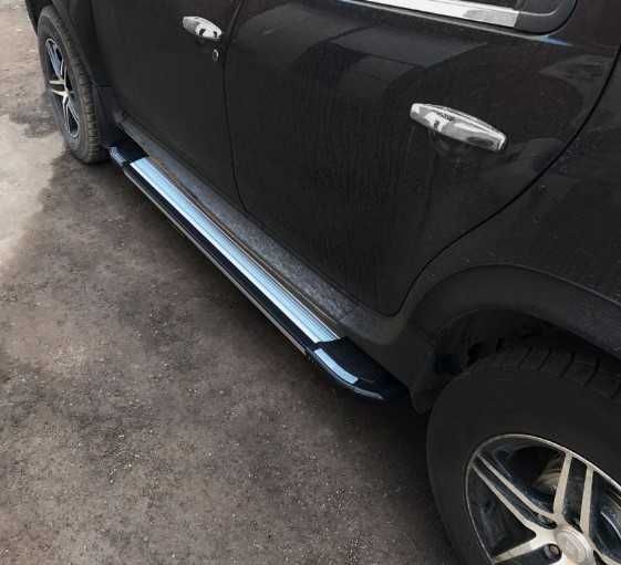 Боковые пороги  (2 шт., алюминий) Для Dacia Duster 2008-2018