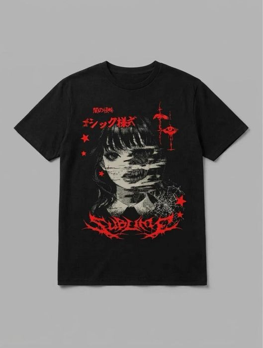 Стильна футболка в стилі Opium / Grunge / Y2K з ефектом кислотного прання та рваними елементами (вінтажна), y2k, 2000х