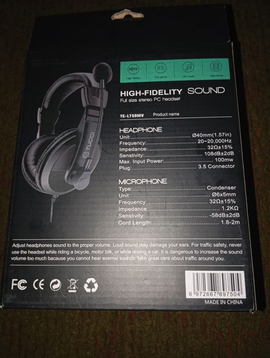 Навушники TUCCI TC-L750MV