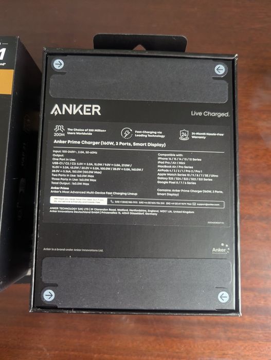 Anker prime 160w charger, зарядка