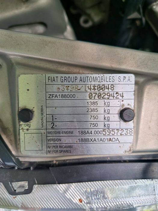 Fiat Punto 2010 VIN ZFA18800007029424 фото оголошення 6 з 22