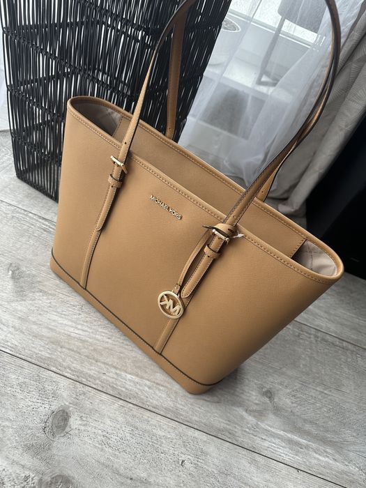 Nowa shopperka Michael Kors Jer Set Travel Large brąz deer skóra