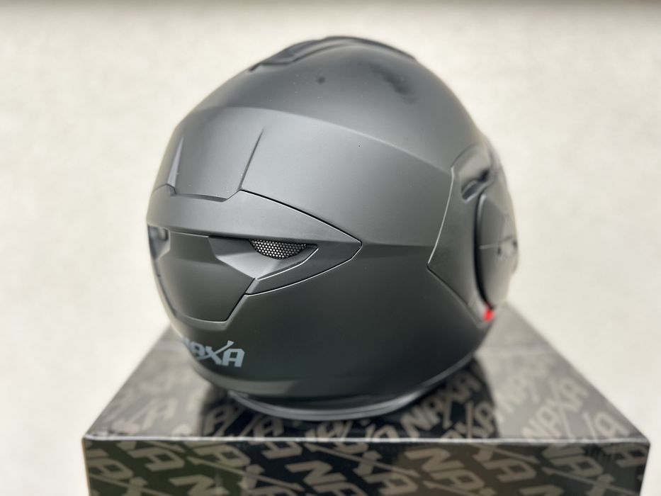 Kask motocyklowy modulowy NAXA FF1 rozmiar XXL 63-64cm,czarny,Szczeka!