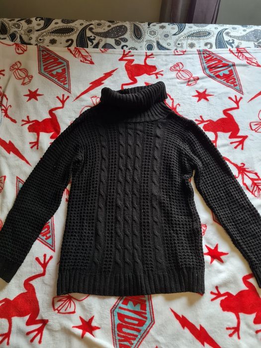 Camisola de malha preta