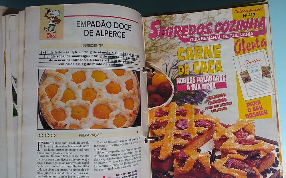 SEGREDOS de COZINHA centenas de fascículos Encadernação original.