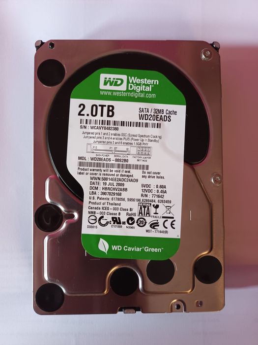 Disco Rígido 2TB Western Digital Caviar Green