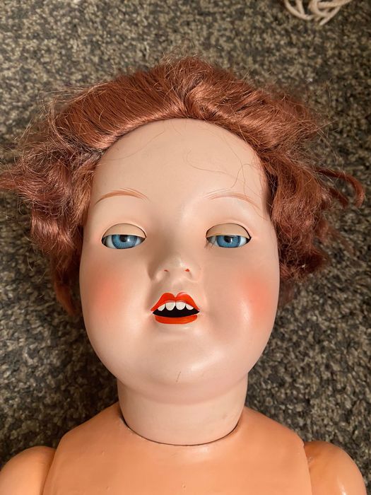 Винтажна Німецька лялька,кукла 50 роки папьє маше