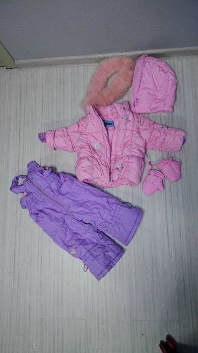Дітячий зімовий камбінезон розмір 1-2 роки. на 74см.