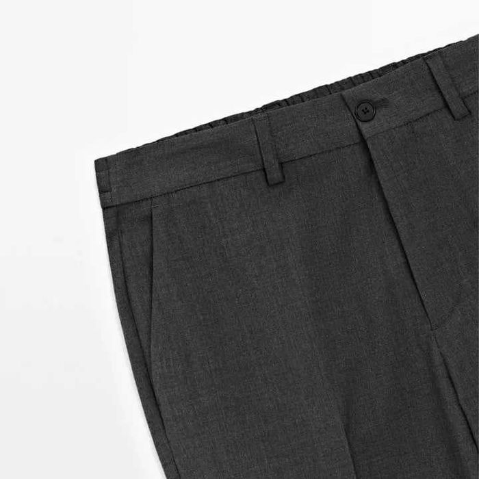 Брюки Massimo Dutti чоловічі класичні завужені сірі графіт