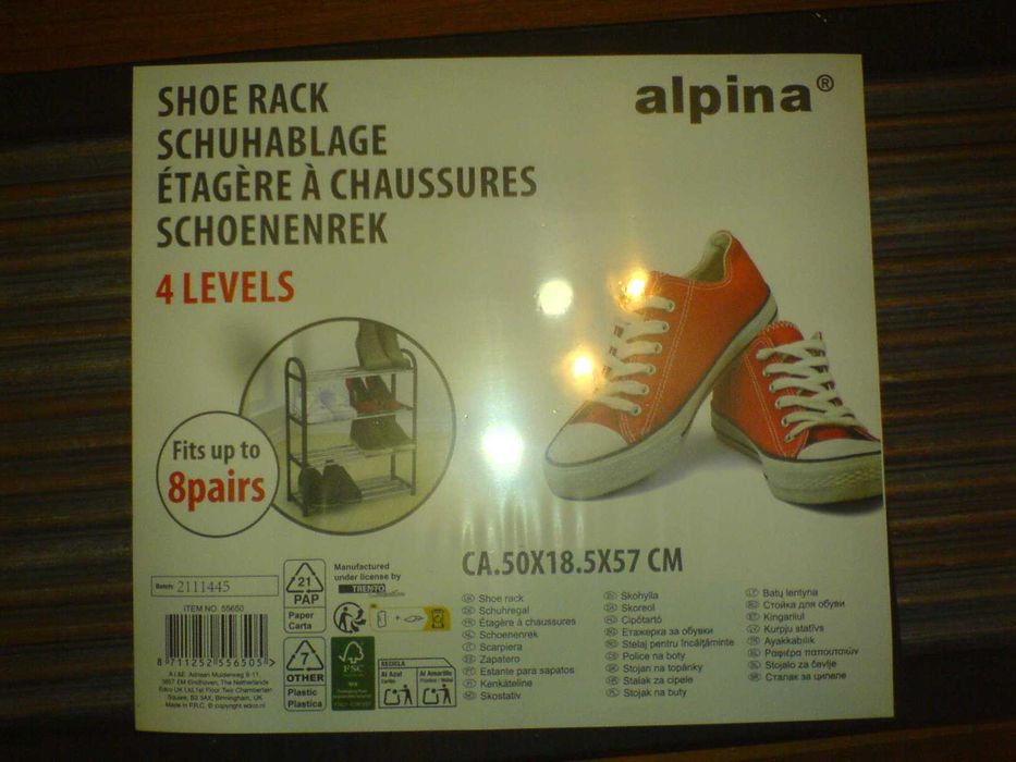 Stojak Na Buty 50x18,5x57cm na 18 par butów NOWY NIEUŻYWANY