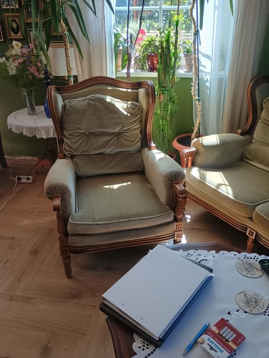 Sofa + 2 fotele do renowacji
