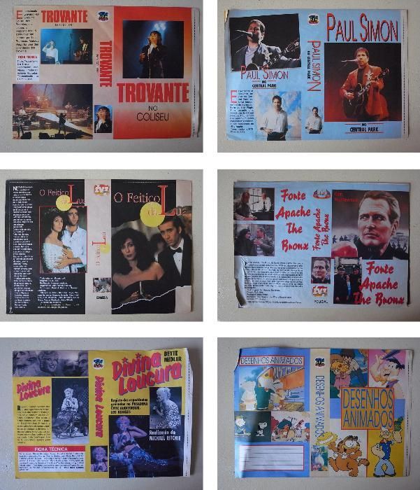 capas cassetes vhs vintage