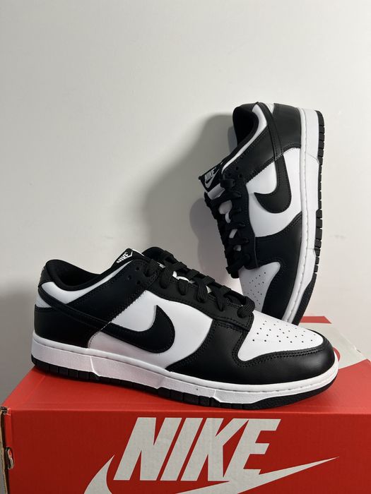 Кросівки nike dunk low panda чорні original 44.5/45.5