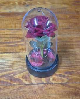 Троянда в колбі з LED підсвічуванням нічник Вічна трояна Роза ночник