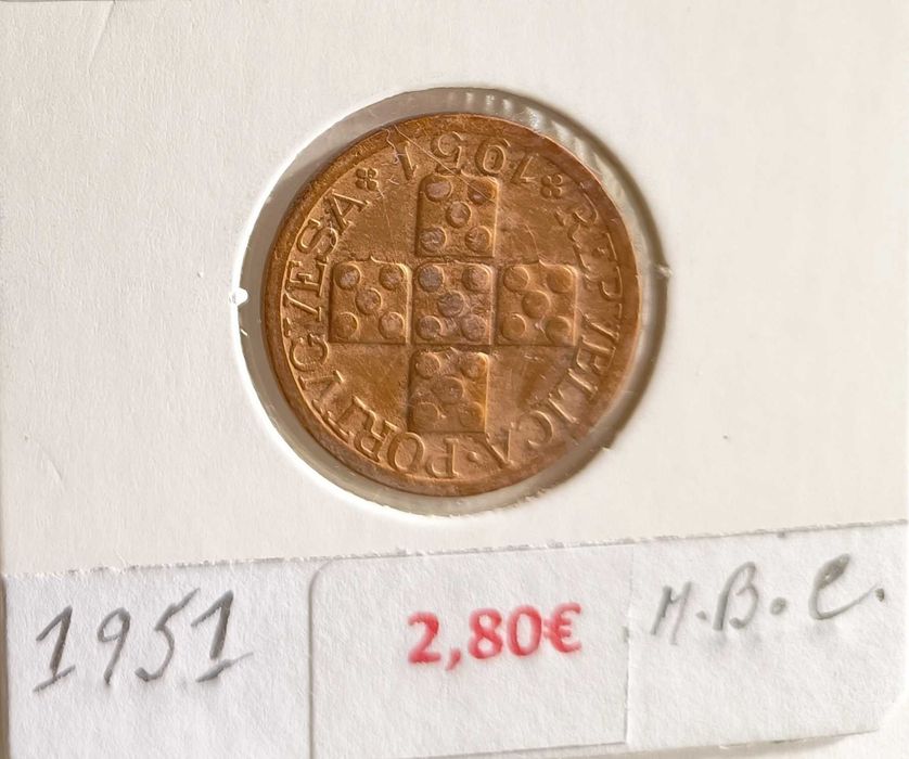 4 Moedas de XX Centavos da 2ª República Portuguesa ( Bronze )