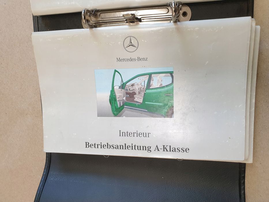 instrukcja obsługi książka etui mercedes a w168 język niemiecki