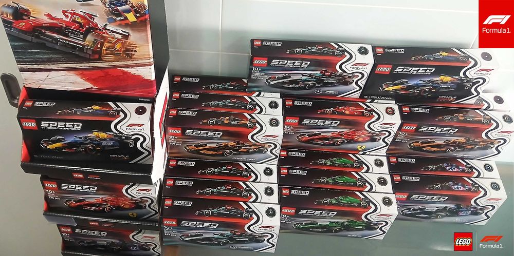 Lego Speed Champions F1 - Coleção de 10 Carros de Corrida Fórmula 1