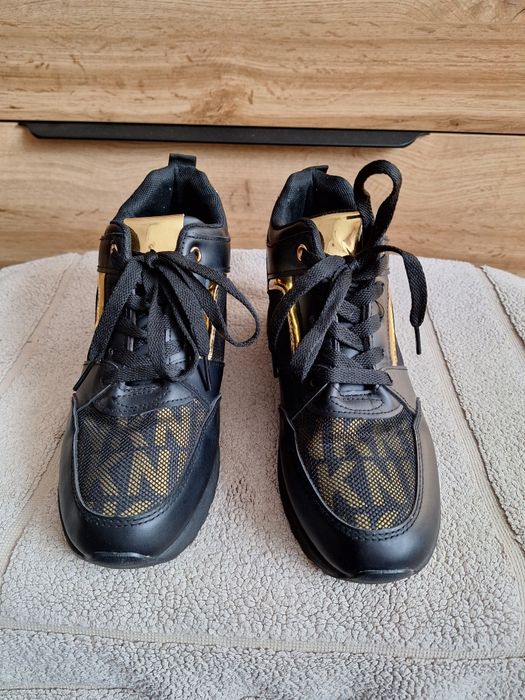 Czarno-złote sneakersy, r.40 JAK NOWE