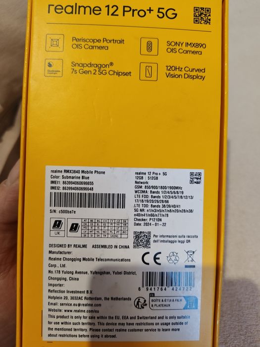 Realme 12 Pro+ 5G 12GB 512GB.