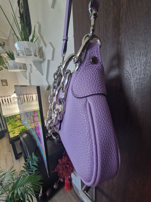 Torebka  Versace  Jeans  Couture  fioletowa  skóra ekologiczna