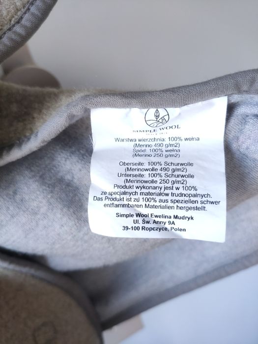 Ponczo samochodowe merino 0 - 3 lata