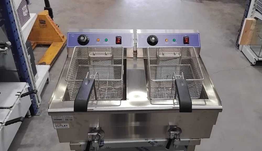 Fritadeira Elétrica Dupla 16+16L – NOVA